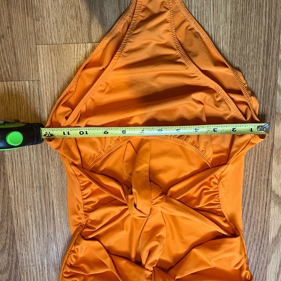 MARYAM NASSIR ZADEH DEIA FRONT TIE ONE PIECE in Orange - Picture 10 of 13